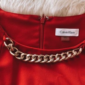 Calvin Klein red dress